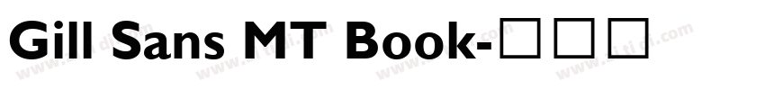 Gill Sans MT Book字体转换